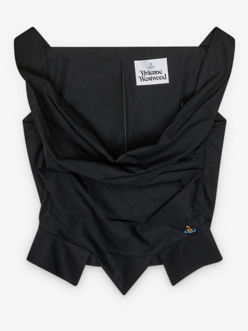 Vivienne Westwood Black Draped Strapless Corset Top